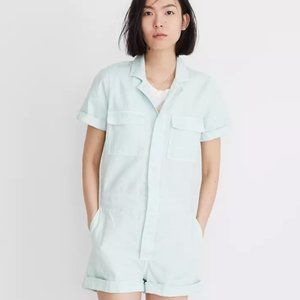 Petite Denim Coverall Romper